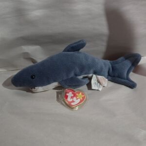 Ty Blue and White Shark Plush